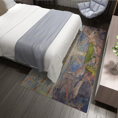 Expressionism Artist Rugs for Living Room Cartoon Sun Rug Natural Scenery Comfy Area Rug for Kids Boys Girls Bedroom Decor Aesthetic 3'3''x5' - size: 3'3''x5'