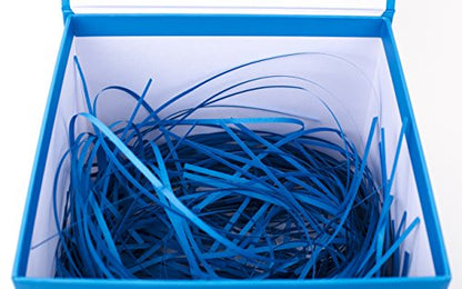 Hallmark Medium Gift Box with Lid and Shredded Paper Fill (Blue 7 inch Box) for Birthdays, Graduations, Anniversaries, Father's Day, Christmas, Valentine's Day, All Occasion - color: Blue, size: Pack of 1