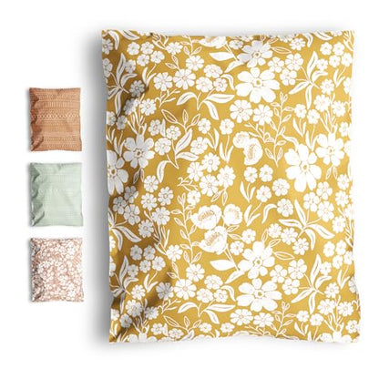Poly Mailers 10x13 Inch 500 Pack Medium Shipping Bags Strong Thick Mailing Envelopes | Self Sealing Adhesive | Waterproof & Tear Resistant | Small Business Packaging - Floral Mustard Yellow - color: Yellow, size: 10x13 (500 Pack)