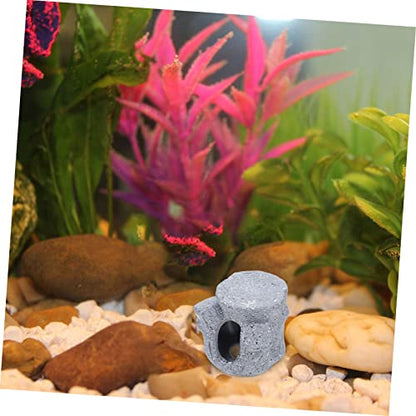 Yardwe Clay Shrimp Cave Decoration Fish Tank Hideout Aquatic Decor Ornamental Shrimp Tank
