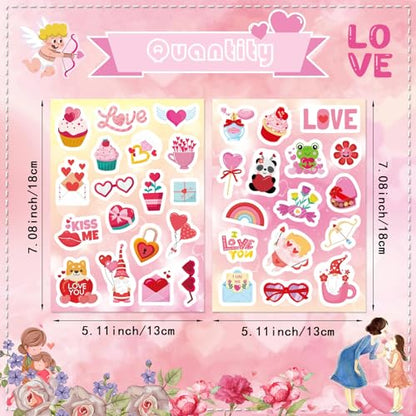 Valentine Stickers 405 PCS Love Heart Stickers, Valentines Day Stickers - style: Valentine