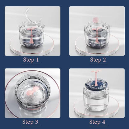 Retainer case, Denture Bath Cup，Retainer Cleaner Case Box,Night Mouth Guard Case Holder,Storage Soak Container with Drain Tray for Travel Cleaning with Mirror and Brush - color: Blue