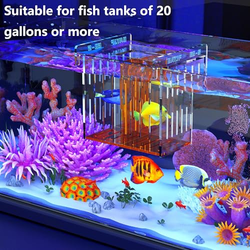 Acrylic Acclimation Box for Saltwater Fish and Reef Coral Quarantine Isolation Box for Aquarium Fish Hydroponic Plant External Breeding Box - size: 7.87inch*6.69inch*7.87inch