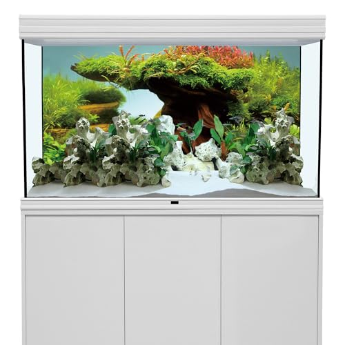 AWERT 36x24 inches Wood Fish Tank Background Seaweed Aquarium Background River Bed & Lake Aquarium Background Vinyl Background - size: 36x24in/90x60cm