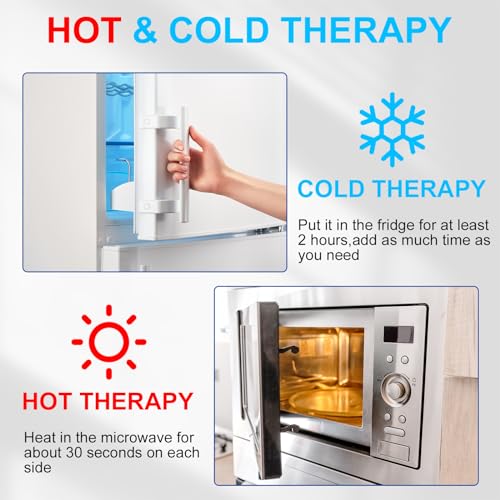 Reusable Ice Gel Pack for Injuries, Soft Cold Pack Ice Wrap Hot Cold Compress Alleviate Inflammation Joint Pain Muscle Soreness, Flexible & Adjustable for Shoulder Elbow Foot Ankle Knee Wrist Leg Neck - color: 9.8" X 4.3" - 1 Ice Pack & Wrap