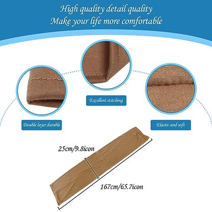 Turban Head Wrap Scarf,African Women' Soft Long Scarf Shawl Hair Bohemian Headwrap Stretch Headband Tie - color: Khaki