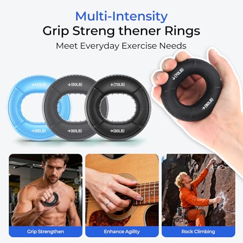 Hand Gripper Strengthener Set - Hand Grip Strengthener, Stress Balls for Adults,Grip Strength Trainer for Hand Sensitivity Training,Hand Rehabilitation Exercising - size: 9 pcs
