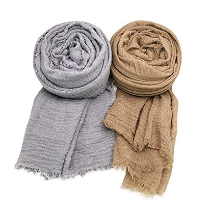 Women Scarf Shawl for All Season 3PCS Scarve Wrap Scarve. - color: Black, Brown, Gray
