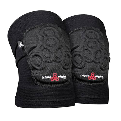Triple Eight Covert Knee Pads – Ideal for Roller Skating, Biking, BMX, and Skateboarding - color: Black, size: Large