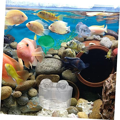 ERINGOGO 4pcs Acrylic Fish Feeding Cup Set Shrimp Feeder for Aquarium Feeding Tool for Red and Line