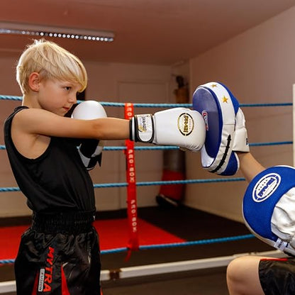 Kids Boxing Gloves for 3-10 Years 4 oz Youth Boxing Gloves Junior Punching Gloves MMA Muay Thai Boys and Girls Training Gloves - color: White/Black