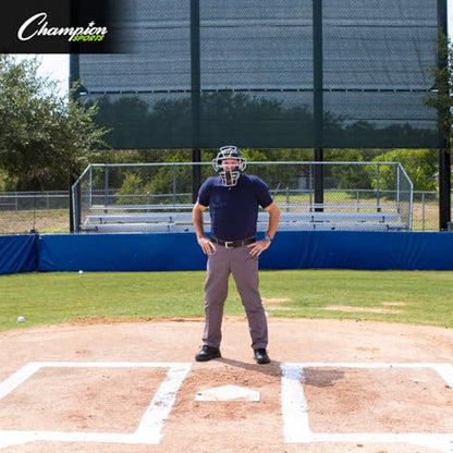Champion Sports 13" Outside Plastic Shield Pro Model Umpire Chest Protector - Soft Foam Padded Chest Protector - Adult