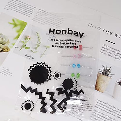 Honbay 12피스 귀여운 히잡 핀 크리스탈 라인스톤 볼 진주 브로치 핀 헤드스카프 숄 스카프 이슬람 히잡 스카프 클립 안전 핀 버튼 웨딩 드레스 장식 부토니에르 - style: E