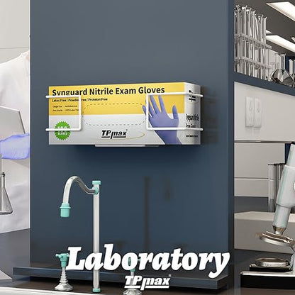 XL Gloves Box Facial Tissue Box Holder,Wire Rack Dispenser for Gloves,Tissues Paper Towels Organizer - Mounting Accessories Included - Holds up to 1 Box - Perfect for Lab, Food Service and Home - size: Single