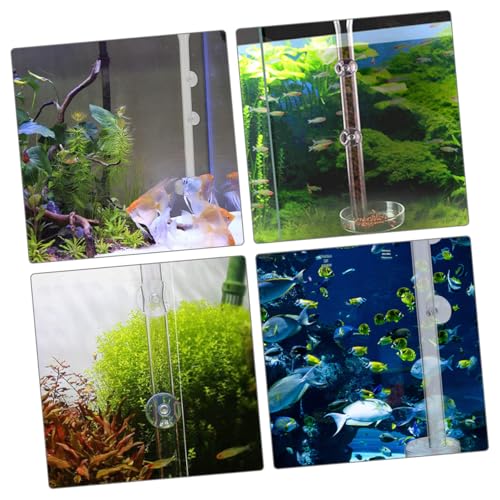TOYANDONA Acrylic Fish Feeding Tube 2cm Diameter 50cm Length Aquarium Shrimp Feeder Tray Fish Tank Accessories Feeding Supplies