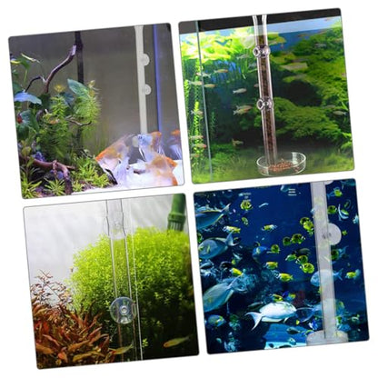 TOYANDONA Acrylic Fish Feeding Tube 2cm Diameter 50cm Length Aquarium Shrimp Feeder Tray Fish Tank Accessories Feeding Supplies