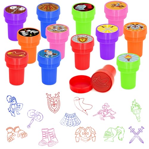 Cinrobiye 24 Pcs Armor of God Stampers Party Favor Set, Cute Christian Bible Stamps for Kids Church School, Sunday School Rewards, Classroom Prizes, Goody Bag Fillers, Faith Based Party Supplies - color: Armor of God