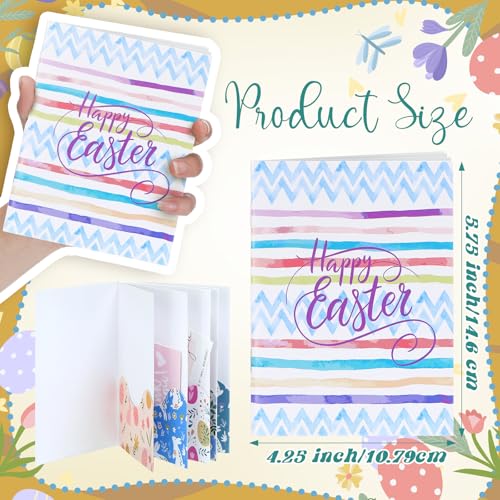 AmazingSpark 4 Set Mini Easter Gift Card Book Bunny Money Holder Envelope Booklet for Cash Easter Surprise Money Card Sleeve Book Eggs Rabbit Party Gift for DIY Basket Stuffer Spring Holiday Decor - style: Easter