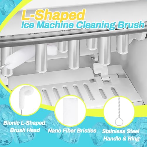 Potanro Ice Machine Cleaner Brush Sets,14Pcs Ice Maker Cleaner Tools | Gap Crevice Cleaning Brushes Tools Small Spaces, Scrub Sponge, Thin Brush for Countertop,Cleaning Window Track, Straw, Bottle