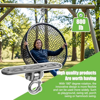 Swing Hanger Accessories Heavy Duty Smooth Operation with 180° Swing Bearings 800lb Capacity for Indoor Outdoor Swing Chairs Hammocks Playgrounds Yoga - size: size 7