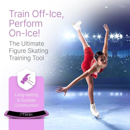 Turn Board for Dancers and Skaters, Ballet and Figure Skating Spinner | Off-ice trainer to improve spins, turns and balance for ballet, ice skating, cheer and gymnastics, all levels - color: Purple
