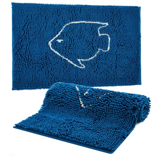 Drydiet Aquarium Mat, 20x36 Inch Large Fish Tank Cleaning Pad, Super Absorbent Chenille Sponge Pad, Protects Furniture from Water & Scratches, Decorative Floor Mat for Fish Hobbyists
