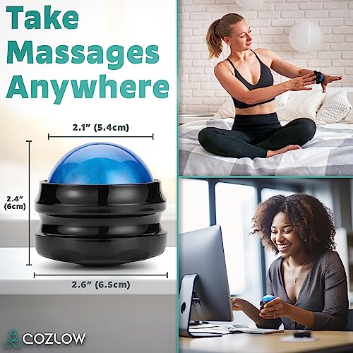 Massage Ball, Muscle Massager Roller Tool for Trigger Point Deep Tissue Release, Hand Held Manual Massage Therapy for Back, Neck, Leg, Shoulder, Foot Pain Relief by Cozlow - color: Massage Ball