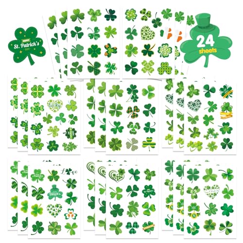 309 PCS St. Patrick's Day Stickers - 24 Sheets Lucky Shamrock Stickers - style: St. Patrick's Day