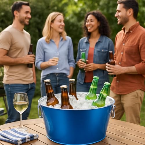 Behrens Blue 5 Gallon Round Steel Tub (1 Tub) - style: Blue Steel