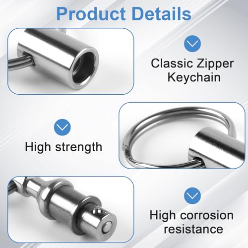 10 Pcs Quick Release Keychain and Key Rings, Stainless Steel Detachable Carabiner Clips Set with 360° Swivel Lock System, Men Women Car Keys Auto Enthusiasts Mechanics DIY Crafts Accessories (Silver)