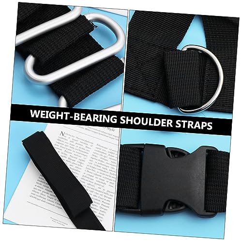 Toddmomy 2pcs Resistance Running Belt with Metal Buckles Padded Shoulder Straps for Strength Training Speed Improvement Outdoor Sled and Tire Pulling Fitness Harness