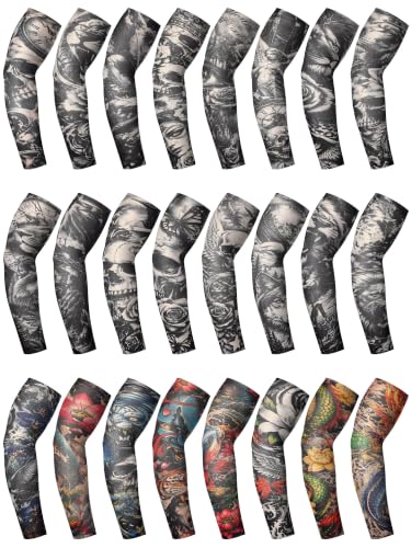 Boao 24 Pcs Cooling Arm Sleeves for Men Sun Protection - size: Medium, style: Classic