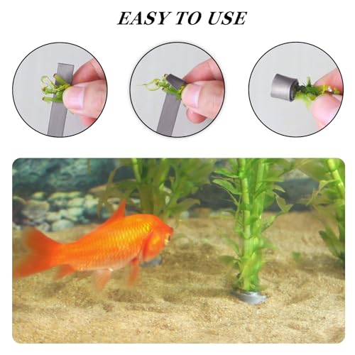 Aquarium Plant Weights, Plant Anchors, 30Pcs Aquarium Plant Anchors, Plant Weights Anchors for Live Plants, Plant Weights Stops Plants from Floating in The Aquarium.