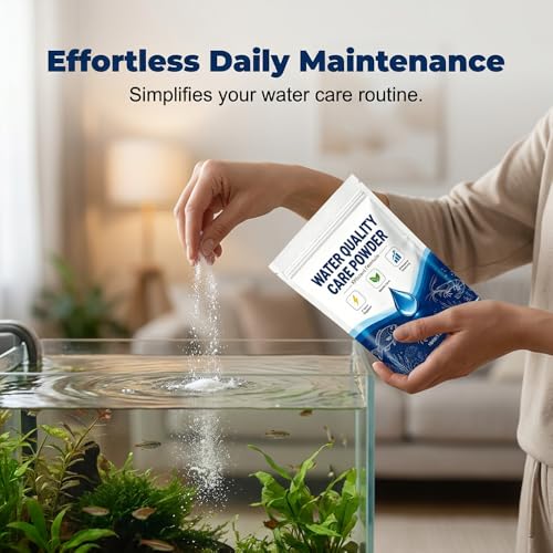 Aquatic Care Powder for Pond and Aquarium, 2026 Upgrade Aquatic Care Powder for Fish Shrimp & CrabEasy-Mix Pond and Aquarium Water Care Support, Maintenance Friendly Daily Water Care, 100g (3)