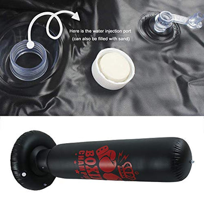 PVC Heavy Training Boxing Bag with Tumbler Design, 63 Inch Tall Inflatable Punching Bag for Adults and Kids for Home Gym Outdoor Exercise