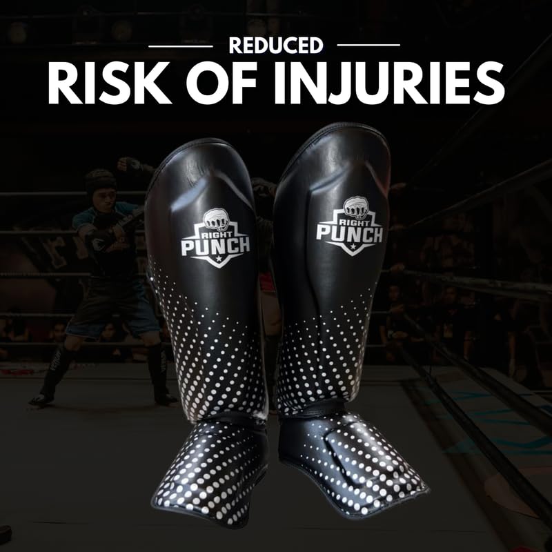 Shin Guards Kickboxing Leg Pads with Instep Protection, Muay Thai MMA Martial Arts Kicking Sparring Training Gear - color: Black & Silver, size: Small