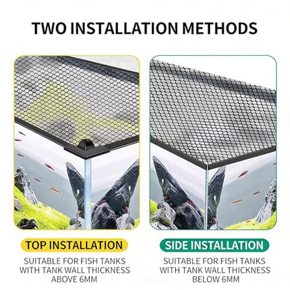 Magnetic Aquarium Anti-Jumping Mesh Net, Aquarium Lid Fish Tank Top Cover Hood Jump Cover Adjustable DIY Mesh Lid(150cm x 50cm) - size: 150cm x 50cm