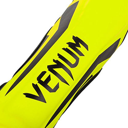 Venum Kids Elite Shinguards - color: Neo Yellow, size: Small: 3-5 Years