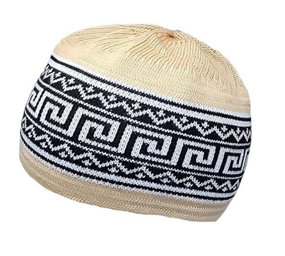 Set 4 Kufi Hat for Men Muslim AMN-225 Beanie Skull Cap Islam Taqiyah Takke Gift - color: Color Set 10
