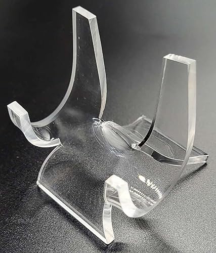HQRP-Crystal 2-3/8" Acrylic Display Stand Pedestal for Crystal Heart / Slice / Slab and other Stones - size: 2-3/8"