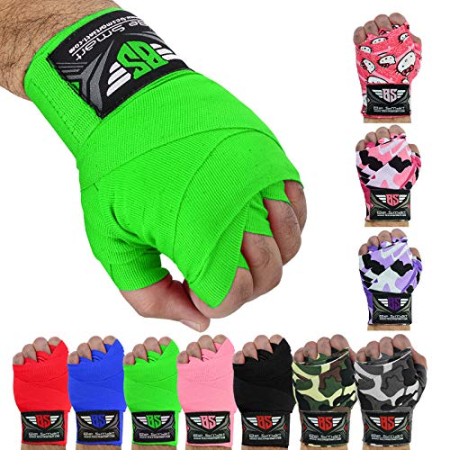 Boxing Hand Wraps 180" Wrist Bandages Fist Inner Gloves MMA,UFC, Muay Thai Pair - color: Green, size: 4.5m