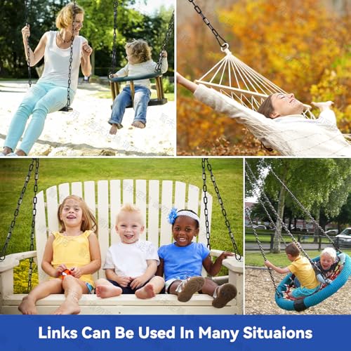 100cm Hanging Chair Chain with 2 Carabiners, 3/16" Capacity Hanging Kits, 330lbs Heavy Duty Hanging Chair Hardware for Lights Plants Hammock Swing Hanging Chair Punching Bags Sandbag Yoga Gym - size: 100cm/39in