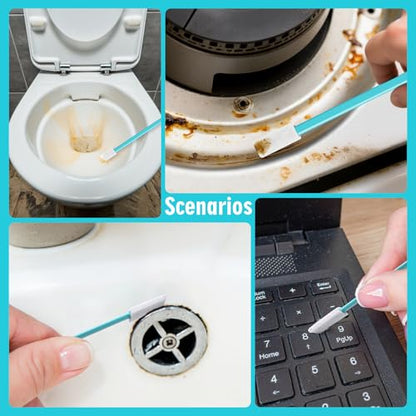 20PCS Crevice Cleaning Brush Tool Kit - Disposable Toilet Brush & Seat Cleaner for Windowsill, Keyboard, Car, Toilet Wand Kit