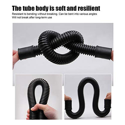 Aquarium Water Hose, 25mm Black Corrugated EVA Tubing, Fish Tank Maintenance Hose for Fresh and Saltwater Tanks