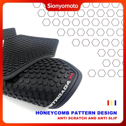 Fuel Gas Tank Pad Protector Stickers Decal Rubber Set Compatible with Multistrada V4 S V4S 2021 2022 2023 2024 2025 3pcs