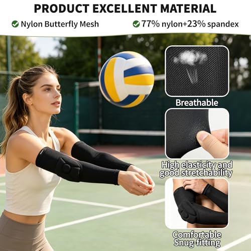 Adult Elbow Pads,Breathable Compression Elbow Guards for Men Women | Lightweight Compression Elbow Pad for for Football Volleyball Wrestling Cycling - size: Elbow Pads(Medium)