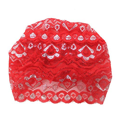 Vpang 5 Pack Womens Muslim Inner Hijab Caps Shiny Lace Head Cover Stretch Beanie Turban Hat Chemo Cap Headwrap Cover - color: Set 2