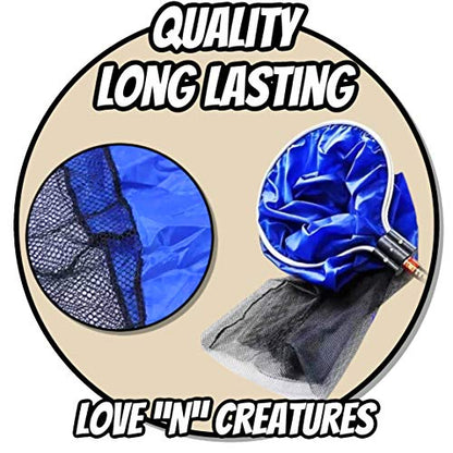 Love "N" Creatures Japanese Koi Sock Aquarium Kit for Medium to Large Fish – Holds Water – Long Knotless Netting Deep Soft Mesh Basket - Spawning, Breeding, Care & Transfer Accessories