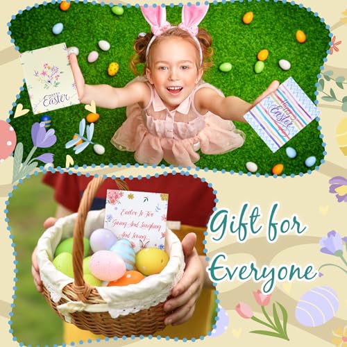AmazingSpark 4 Set Mini Easter Gift Card Book Bunny Money Holder Envelope Booklet for Cash Easter Surprise Money Card Sleeve Book Eggs Rabbit Party Gift for DIY Basket Stuffer Spring Holiday Decor - style: Easter