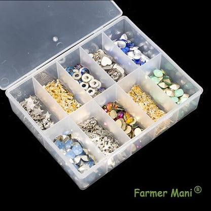 2 PCS Transparent Beads Storage Containers Box, Plastic Bead Organizers (10 Girds) for Small Items and Other Craft Projects, Bead Rings Jewelry Display Organizer Size 6.46 x 3.78 x 1.06 in - size: 10 Grids